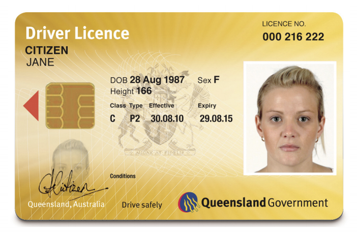 A Queensland Driver's Licence is pictured.