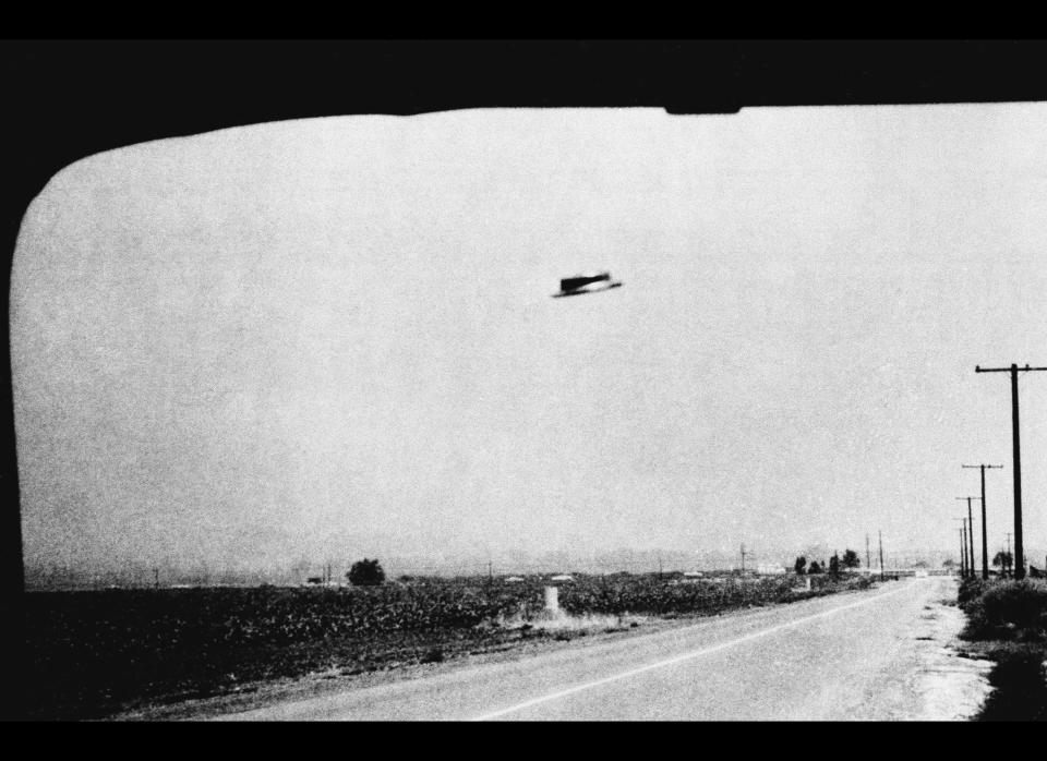 This is one of three photos of a supposed UFO taken by Rex Heflin, Mar. 28, 1967, Santa Ana, Calif. Heflin is an Orange County highway department investigator. (AP Photo)