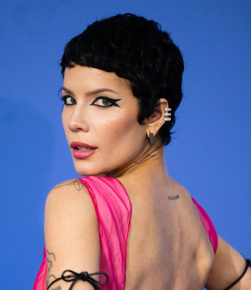 Halsey at the AmFAR Cannes Gala 2023 on May 25, 2023