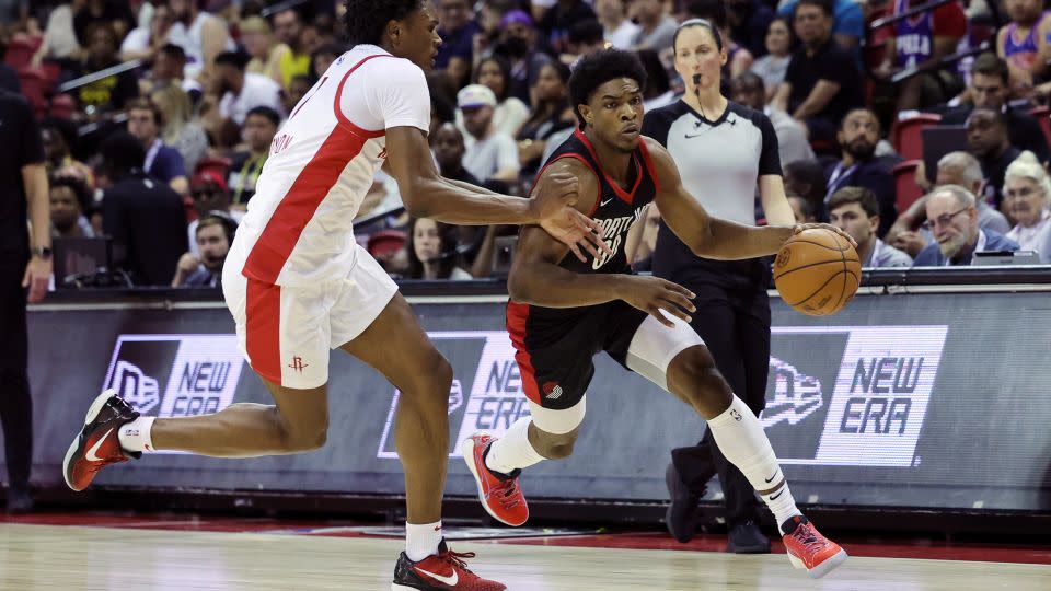 Scoot Henderson impressed on his Portland Trail Blazers debut but was forced off with an injury. - Ethan Miller/Getty Images