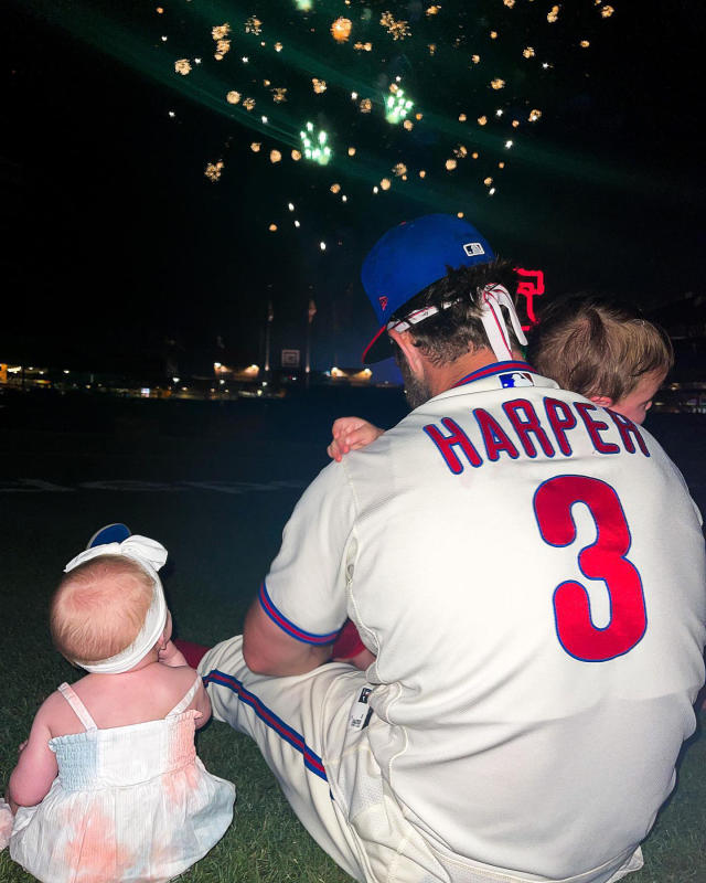 Bryce Harper posts Instagram photo with newborn son Krew at NJ farm