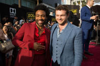 <p>Donald Glover and Alden Ehrenreich. (2018 Getty Images) </p>