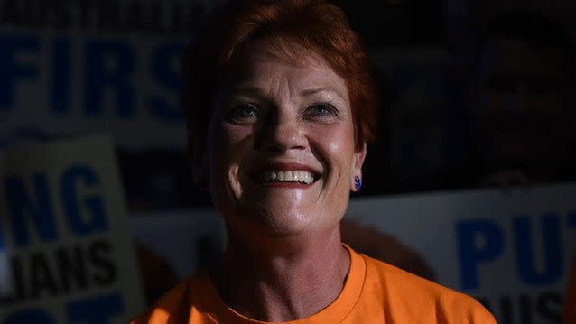 After nearly two decades in darkness, Pauline has officially stepped back into the political spotlight. Source: AAP
