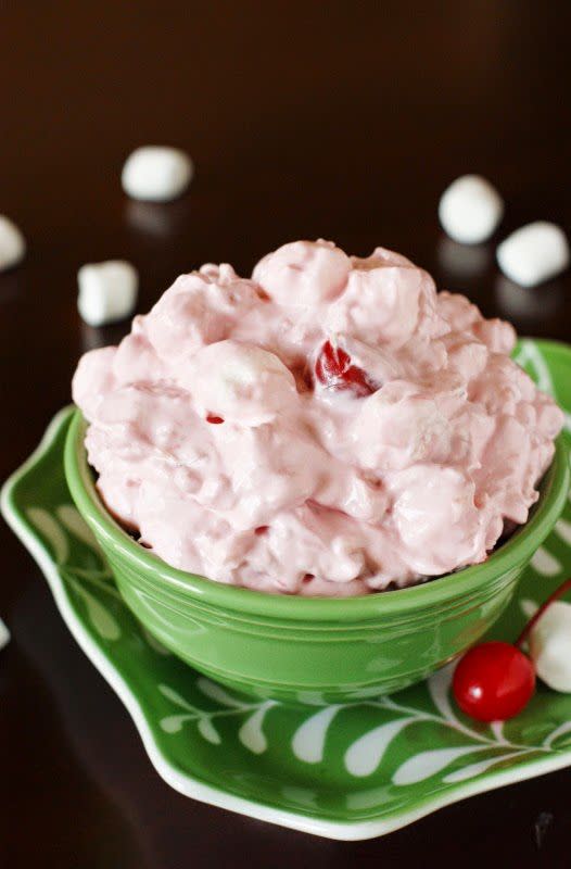 Cherry Fluff Salad with Cherry Pie Filling