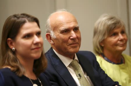 Vince Cable attends the announcement of his confirmation as leader of Britain's Liberal Democrat Party in London, July 20, 2017. REUTERS/Neil Hall