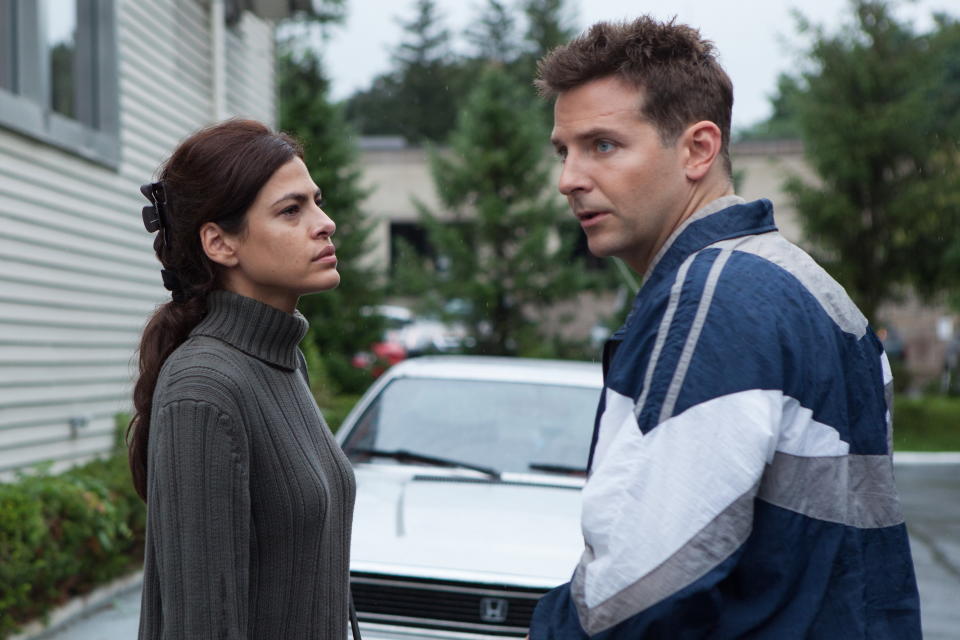 This film image released by Focus Features shows Eva Mendes, left, and Bradley Cooper in "The Place Beyond the Pines." (AP Photo/Focus Features, Atsushi Nishijima)