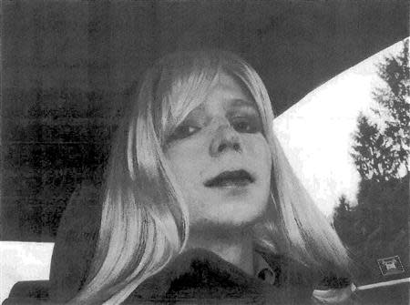 U.S. Army Private First Class Bradley Manning, the U.S. soldier convicted of giving classified state documents to WikiLeaks, is pictured dressed as a woman in this 2010 photograph obtained from the U.S. Army on August 14, 2013. REUTERS/U.S. Army/Handout/Files