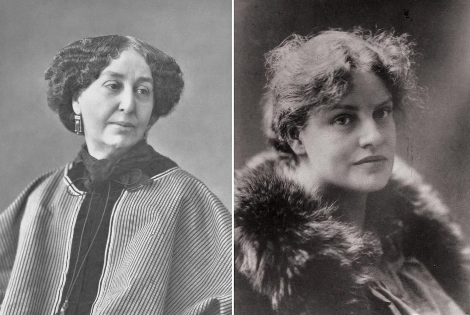 On the left is George Sand and the right is Lou Andreas-Salomé. (Nadar/Wikimedia Commons, Atelier Elvira/Wikimedia Commons)