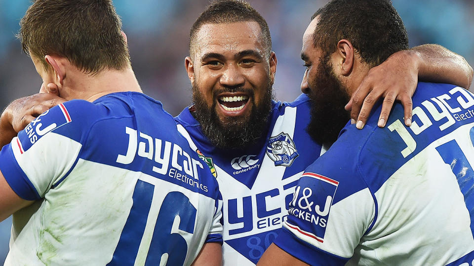 Frank Pritchard, pictured here during a Canterbury Bulldogs game in 2015. 