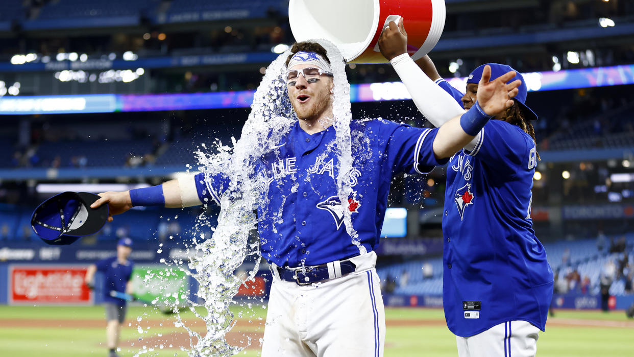 The Toronto Blue Jays are having a lot of fun this season, and for good reason. (Photo by Vaughn Ridley/Getty Images)