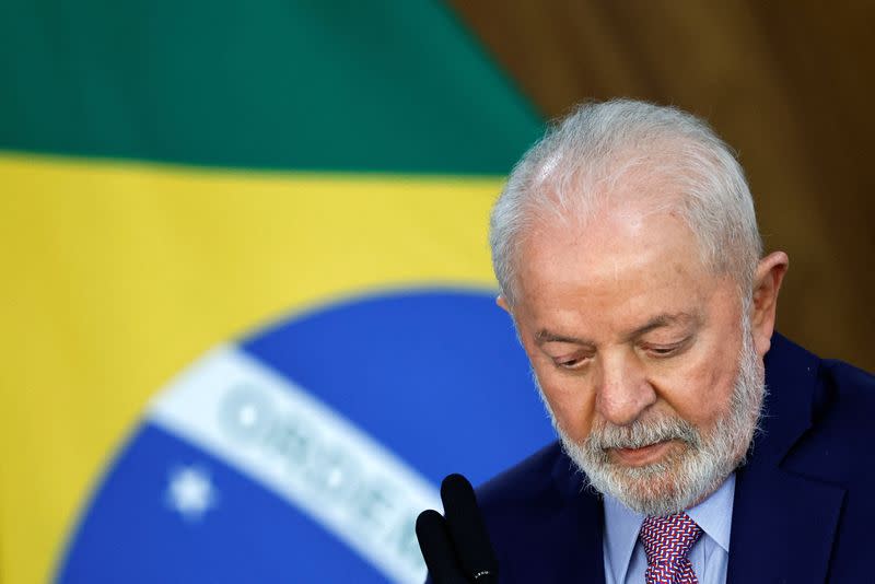 FILE PHOTO: Brazil's President Luiz Inacio Lula da Silva attends a press conference in Brasilia