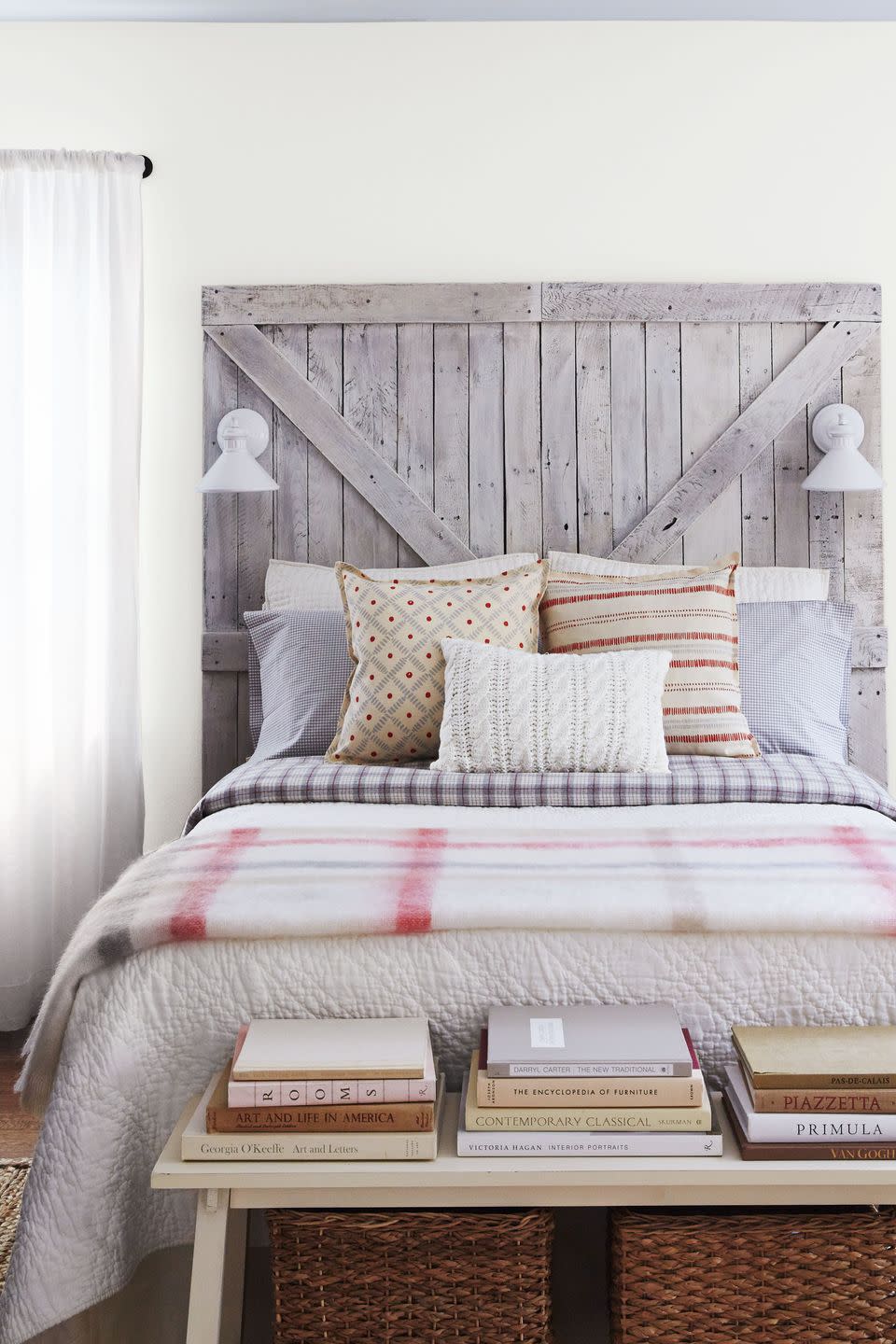 Add sconces to your headboard.