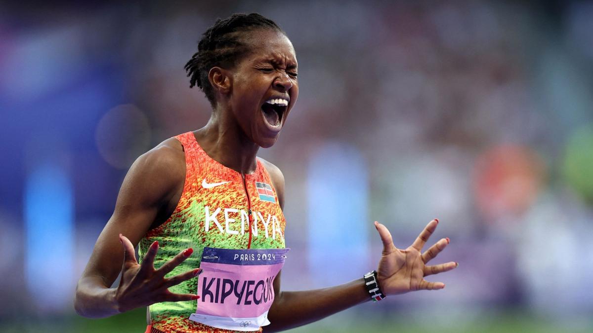 Third Olympic title an ‘amazing honour’ for Kipyegon