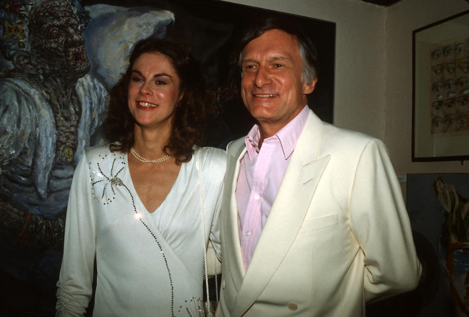 Hugh Hefner with his daughter Christie Hefner at the re-opening of the Playboy Club in New York City on Oct. 29, 1985. (Photo: Yvonne Hemsey via Getty Images)
