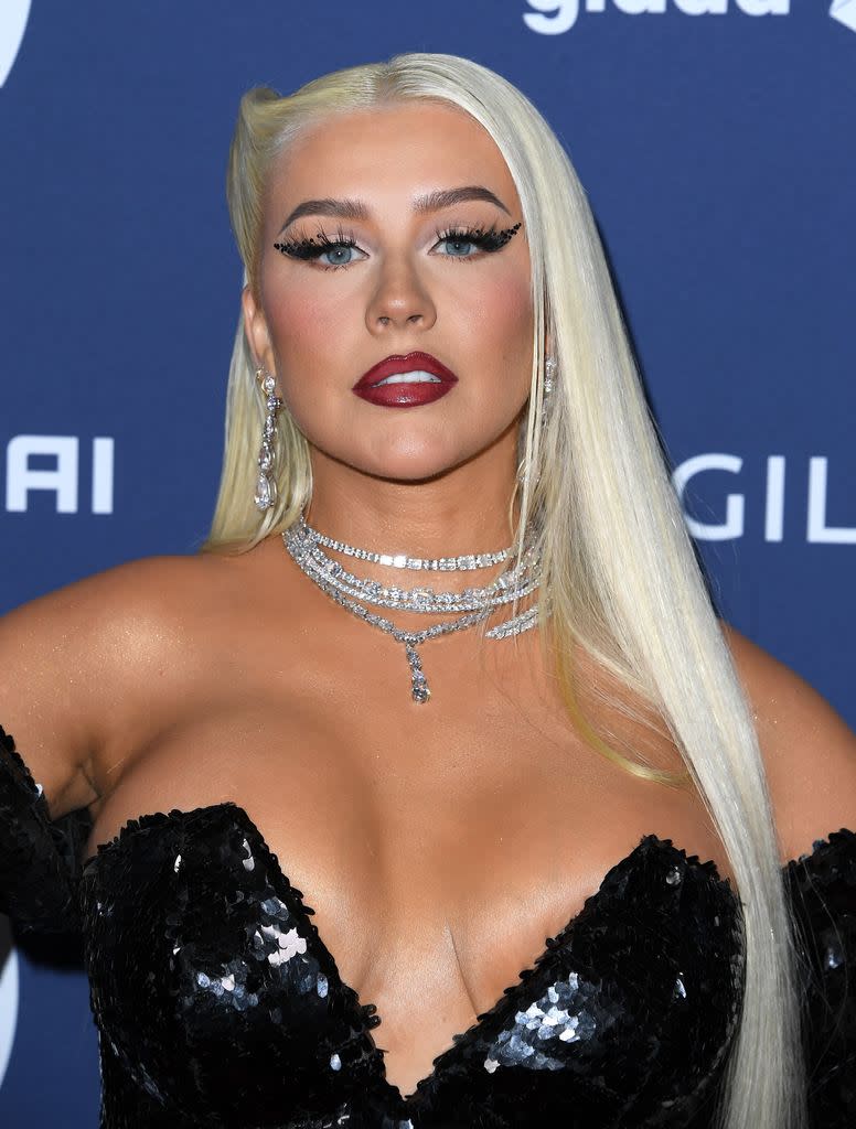 christina aguilera glaad awards red carpet 2023