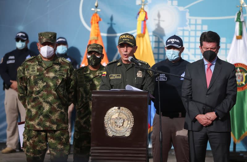 News conference about assassination of Haitian President Moise, in Bogota