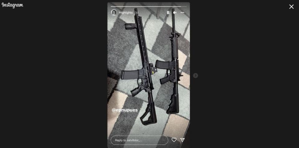 <div class="inline-image__caption"><p>Salvador Ramos purchased a Daniel Defense rifle shortly after his 18th birthday and posted photos of it on Instagram days before the massacre.</p></div> <div class="inline-image__credit">Instagram</div>