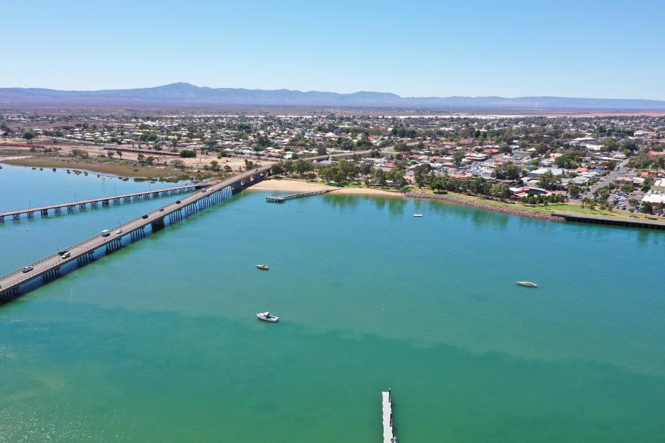 aerial image of Port Augusta, South Australia.