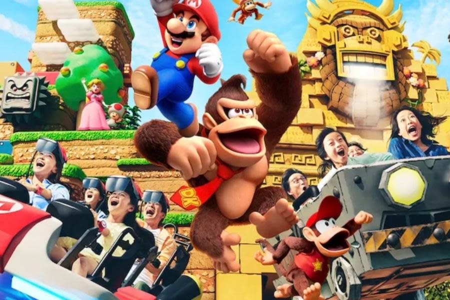 Super Nintendo World: así se ve en movimiento la montaña rusa de Donkey Kong