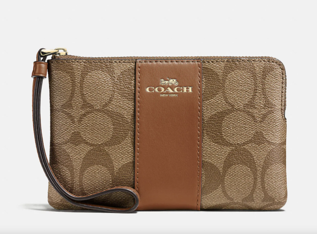 Coach Outlet Large Corner Zip Wristlet