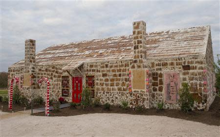 The world's largest gingerbread house is shown in this undated handout photo provided by Texas A&M University December 6, 2013. REUTERS/Texas A&M University/Handout via Reuters