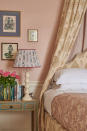 <p> Bold designs, be they wallpaper or fabrics, will fill a space visually, so choose small and intricate designs instead – perfect if cozy bedrooms are more to your taste, as these create a homely feel like in this traditional design by Penny Morrison. </p> <p> You can still experiment with scale, but opt for pared-back prints and choose designs that complement each other in terms of their colors; that way whether you pick a paisley, stripe or a simple two–tone design they will have something in common, which in turn creates a calmer, more spacious-feeling bedroom.  </p>