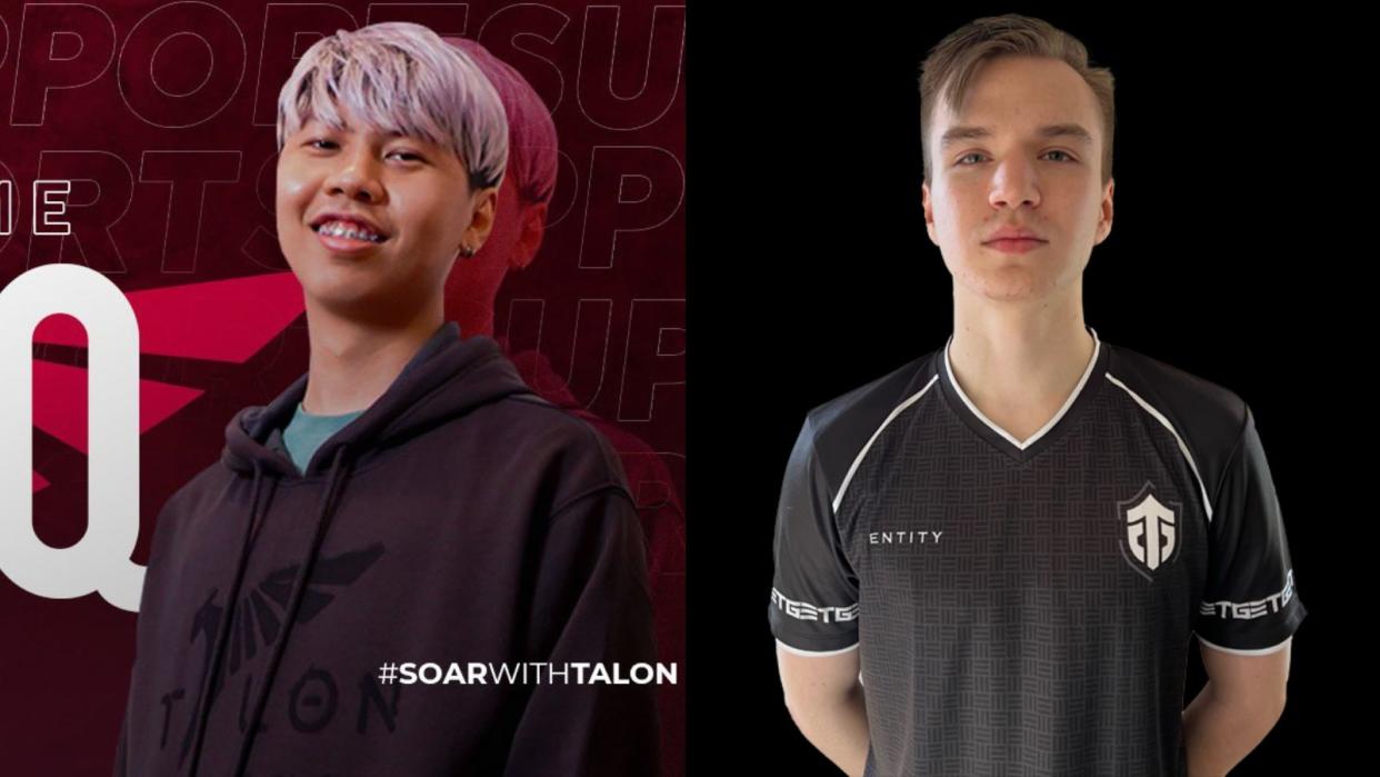 Talon Esports and Entity will be competing in the upcoming PGL Dota 2 Arlington Major with stand-ins after Q and Pure encountered apparent visa issues. (Photos: Talon Esports, Entity)