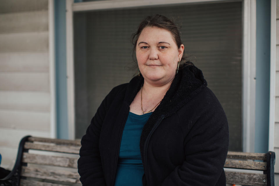 Tami Burch on her front porch. (Photo: Chase Castor for HuffPost)