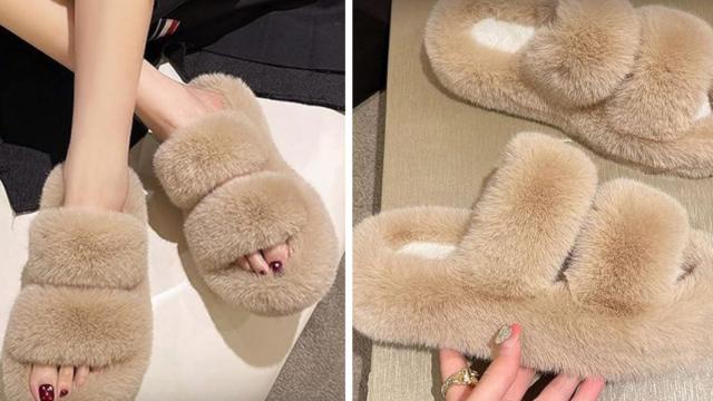 These fuzzy slippers are so cozy I wear them all the time — and they're  less than $20 on