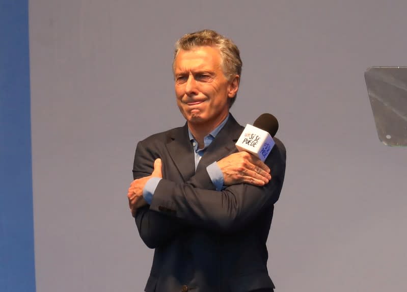 Argentina's President Mauricio Macri holds rally as part of his reelection campaign, in Buenos Aires