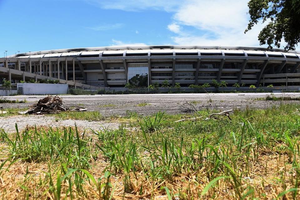 <p>But six months on, Rio’s landmark stadium, the Maracana, has been left looted and vandalised (Vanderlei Almeida/AFP/Getty Images) </p>