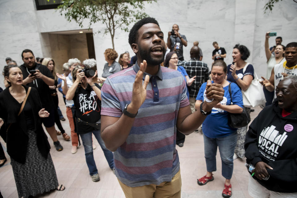 Activists protest against Brett Kavanaugh