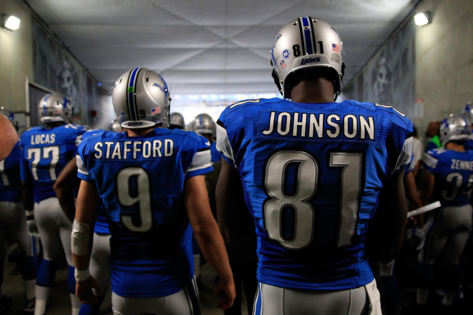 Calvin Johnson couldn't deal with the futility in Detroit. Matthew Stafford, however, sounds up to the challenge for now. (Getty Images) 