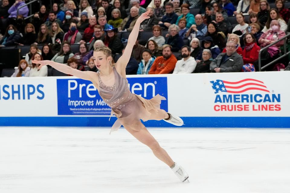 Amber Glenn's combined score of 210.46 won the gold medal at the US Figure Skating Championships.