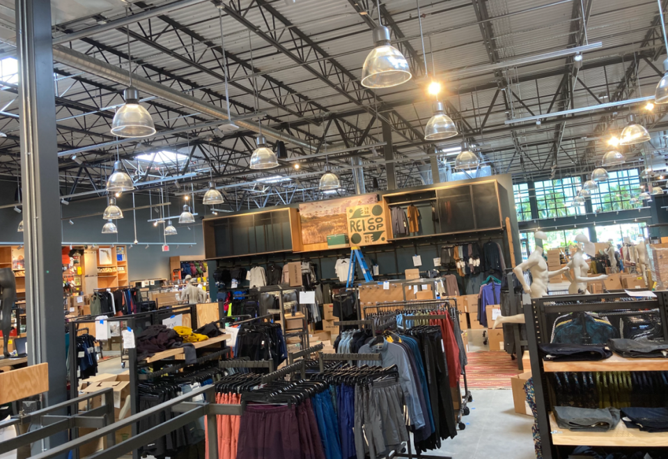 Staff at REI Co-op are busy setting up the 25,000-square-foot store at 161 N. Cattlemen Road in preparation for the grand opening Friday, Nov. 10.