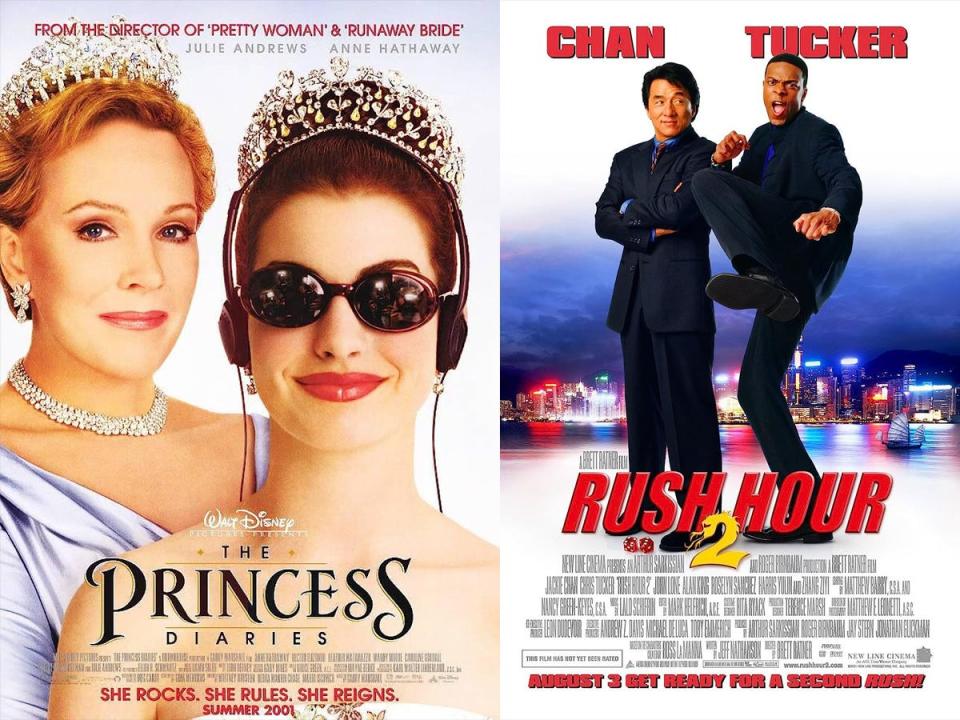 "The Princess Diaries" and "Rush Hour 2" posters