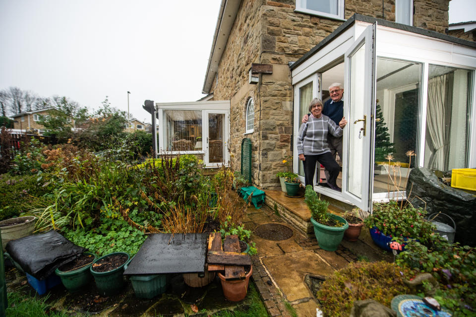 Sheila and Philip Herbert's three-bed detached home is in Tier Two, their back garden and lawn is in Tier Three ()