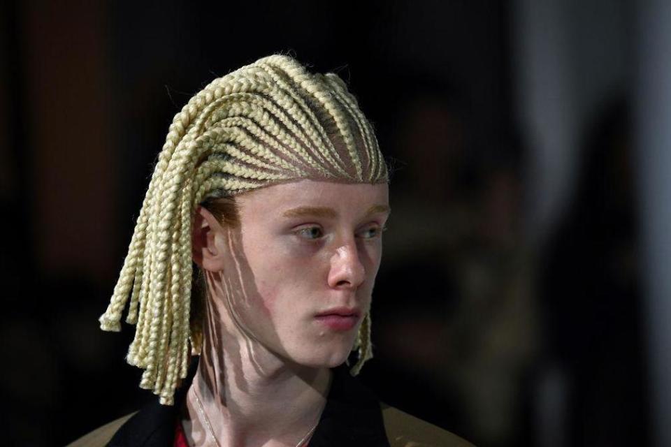 The wig's creator said he was inspired by 'Egyptian princes' not cornrows: AFP via Getty Images
