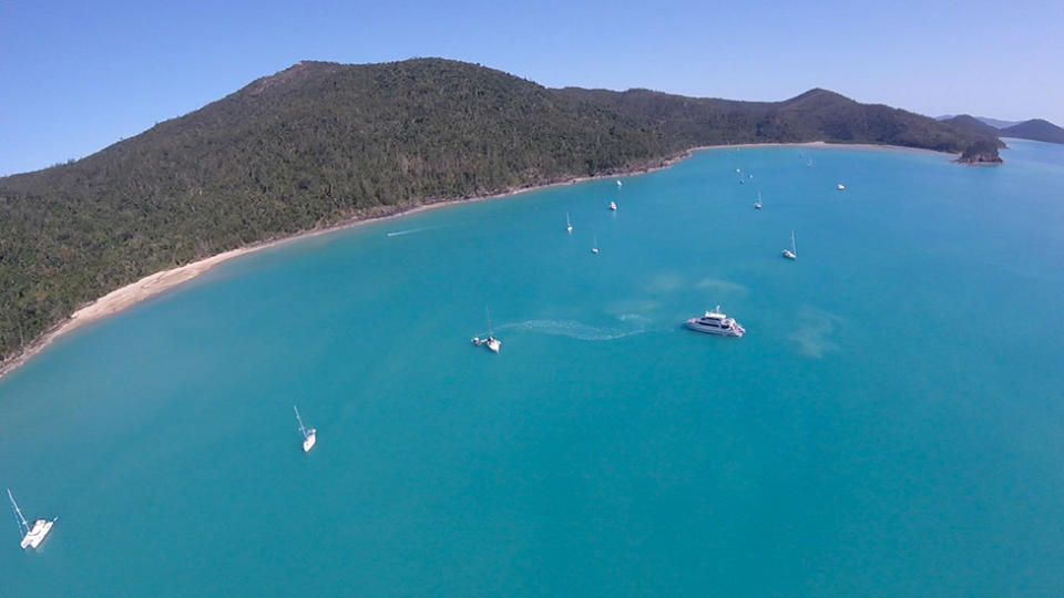 Picture of Airlie Beach, in the Whitsundays region in Queensland, where there have been a strong of shark attacks over the past 12 months.
