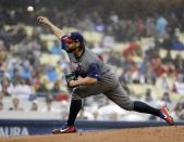 United States' Tanner Roark throws during the first inning of a semifinal in the World Baseball Classic against Japan in Los Angeles, Tuesday, March 21, 2017. (AP Photo/Chris Carlson)