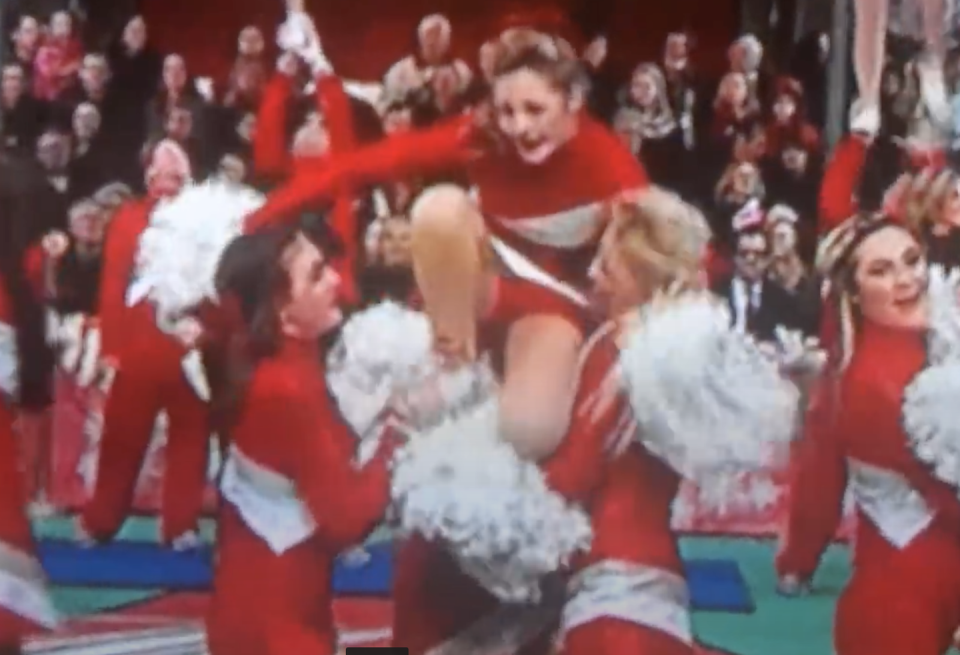 Cheerleader Takes a Tumble