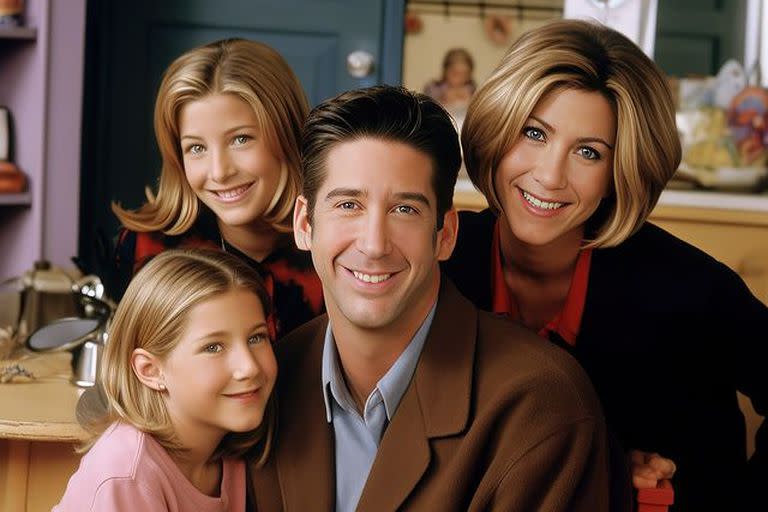 Así se verían los hijos de Ross y Rachel, según una IA