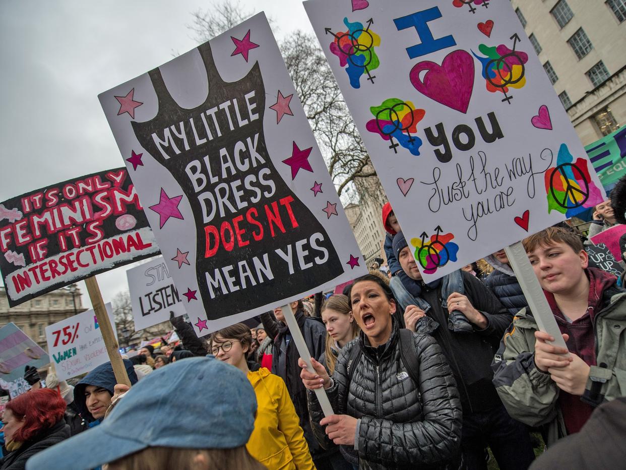 The #MeToo and Time's Up movements sparked protests around the country: Getty