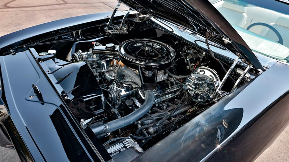 Under the hood of Val Kilmer’s old GTO - Credit: Mecum Auctions