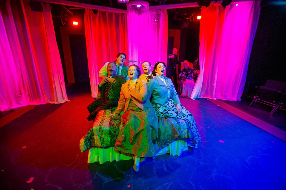 Cast members rehearse for South Bend Civic Theatre's production of "A Little Night Music," which concludes with four performances March 24-27, 2022, at the downtown theater.