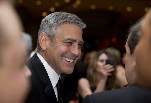 Actor George Clooney at the White House Correspondents Association Dinner on April 28. The event is an annual chance for media and political elites in Washington to rub shoulder with Hollywood's biggest stars