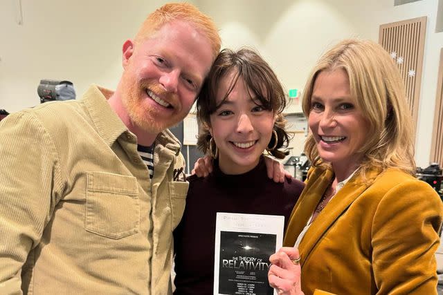 <p>Jesse Tyler Ferguson/Instagram</p> Jesse Tyler Ferguson and Julie Bowen see Aubrey Anderson-Emmons' school play, 'Theory of Relativity', in March 2024
