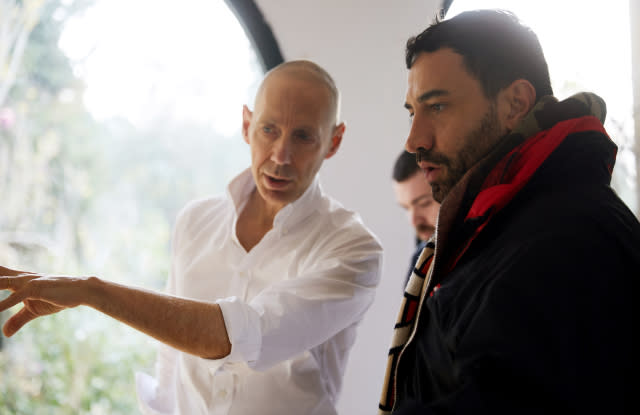 Riccardo Tisci working on an ad campaign shoot with Nick Knight. - Credit: Photo Courtesy of Burberry