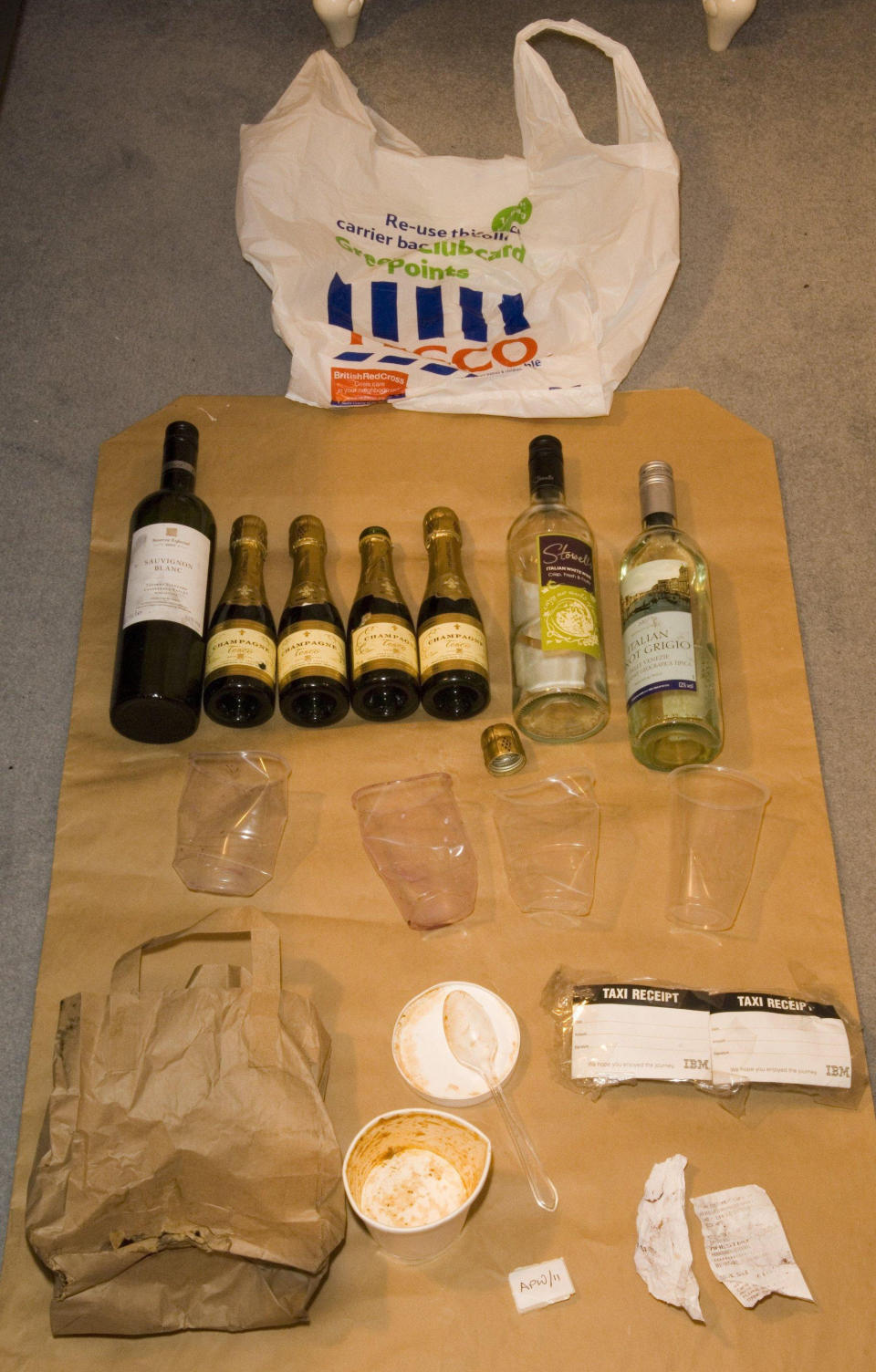 Bottles and other items seized from London cabbie rapist John Worboys, who is to be released from prison. (Met Police)