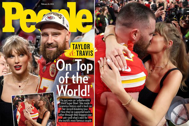 Taylor Swift and Travis Kelce on the cover of PEOPLE Magazine